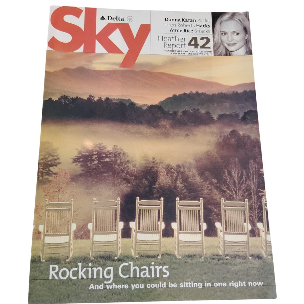 Delta Sky In-Flight Magazine October 2001 Heather Graham Anne Rice Collectible